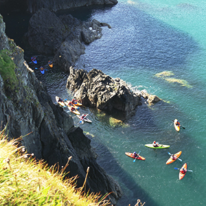 Sea kayaking in Pembrokeshire, Wales