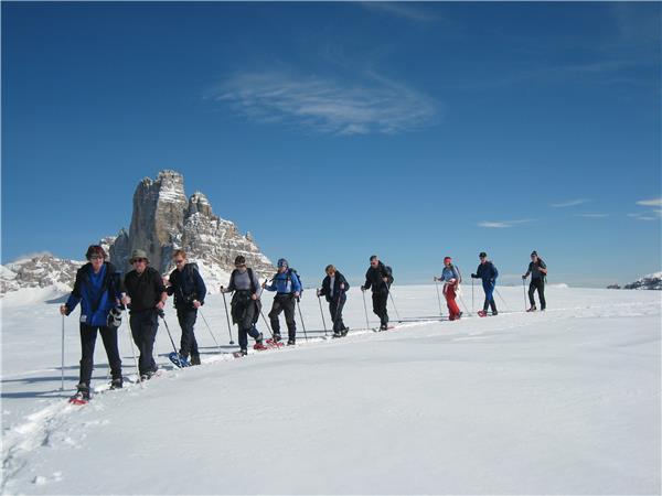 Snowshoeing holiday in the Dolomites