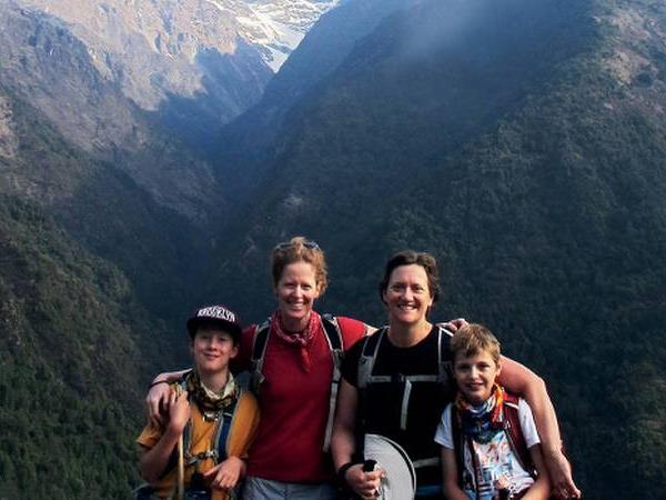 Nepal family holiday, walking in the Annapurnas