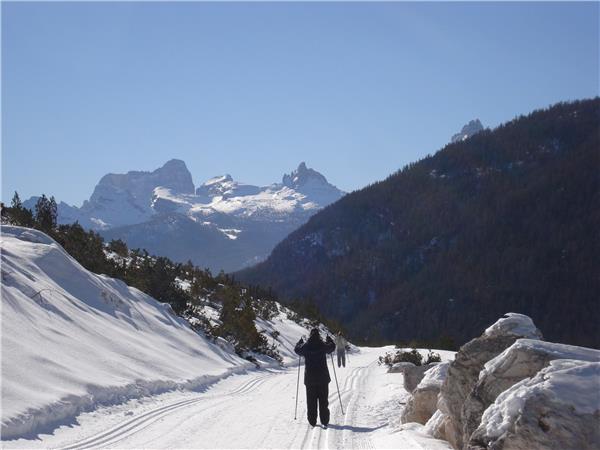 Cross country skiing holiday in the Dolomites, Italy
