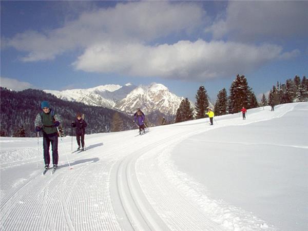 Cross country skiing holiday in the Dolomites, Italy