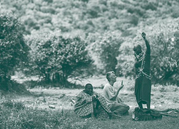 Tourist and Masai