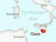 Gozo location map