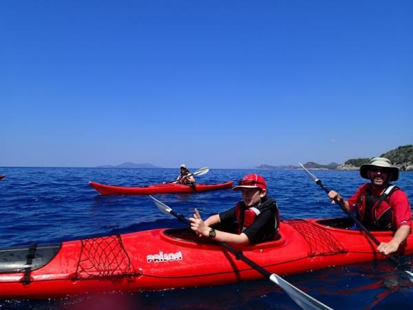 Family sea kayaking holiday in Croatia