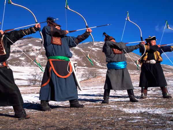 Genghis Khan warrior training in Mongolia