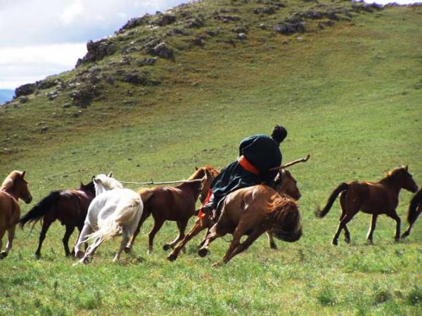 Genghis Khan warrior training in Mongolia