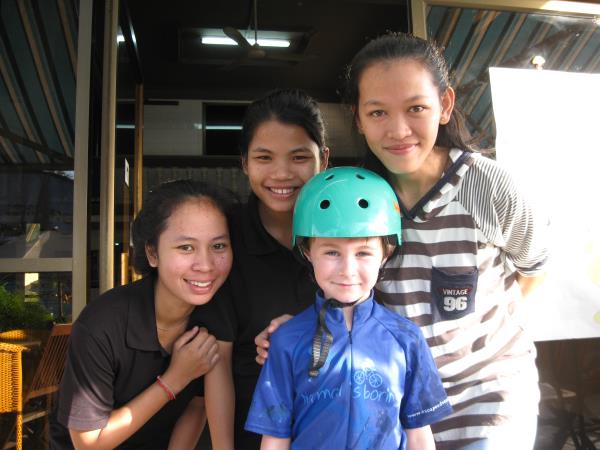 Cambodia family cycling holiday