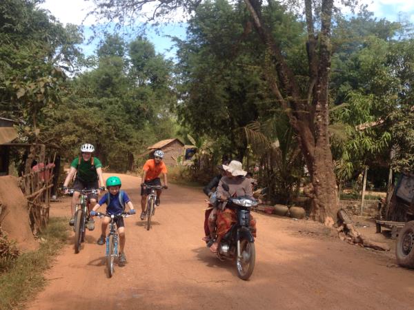 Cambodia family cycling holiday