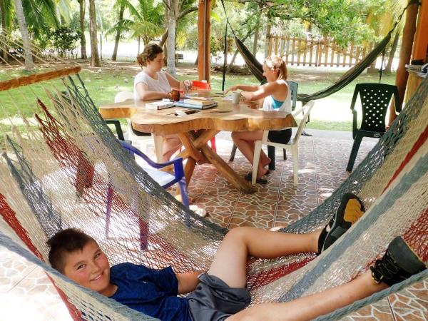 Family volunteering with turtles in Costa Rica