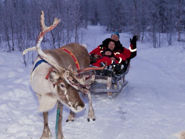 Family winter activity holiday in Finland