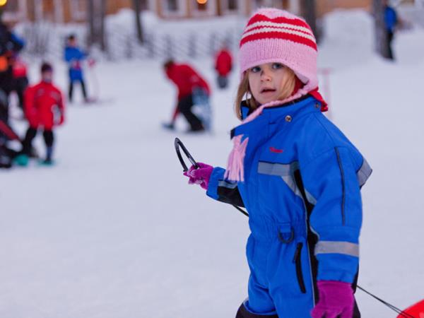 Family winter activity holiday in Finland