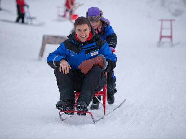 Family winter activity holiday in Finland