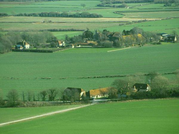 South Downs farmhouse, Alciston, England