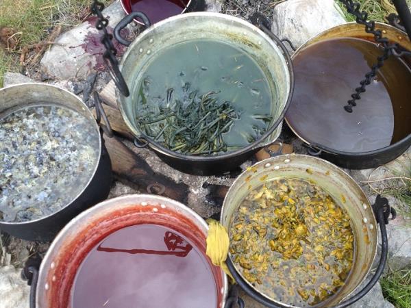 Scotland traditional crafts holiday, dye to hand spin