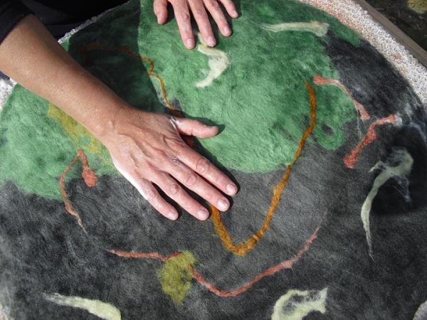 Scotland craft weekends, felt making & natural dyeing