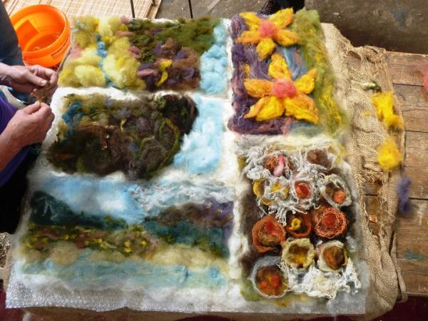 Scotland craft weekends, felt making & natural dyeing