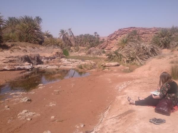 Painting holiday in Moroccan desert