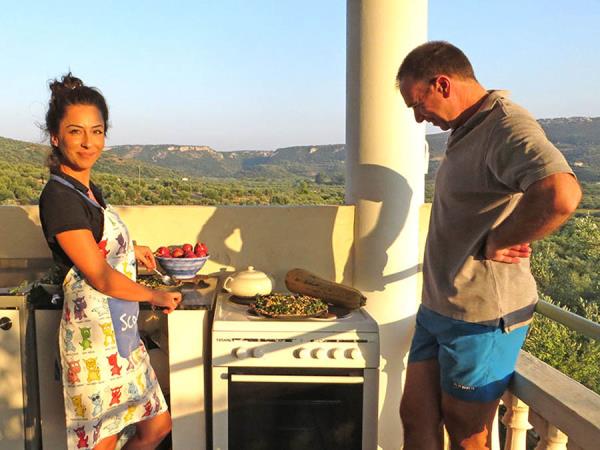 Vegan holiday in Greece, cooking and food