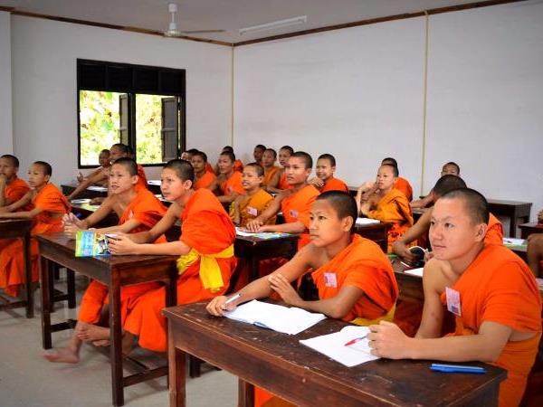 Teach English to monks in Laos