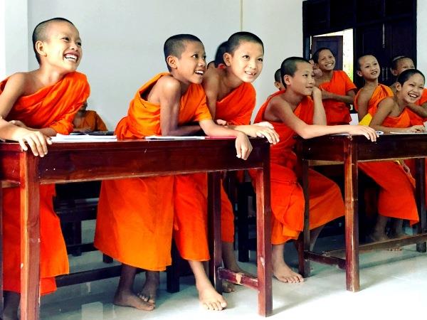 Teach English to monks in Laos