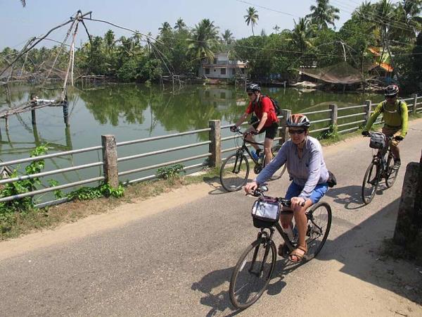 Small group cycling holiday in Kerala, India