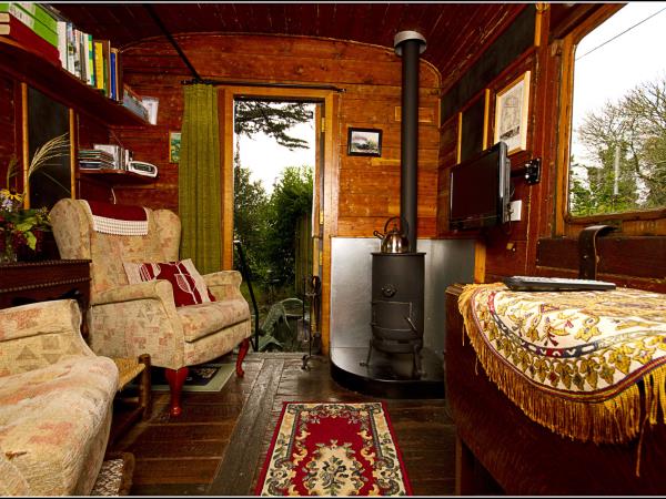 Unusual accommodation in Cornwall, a railway carriage
