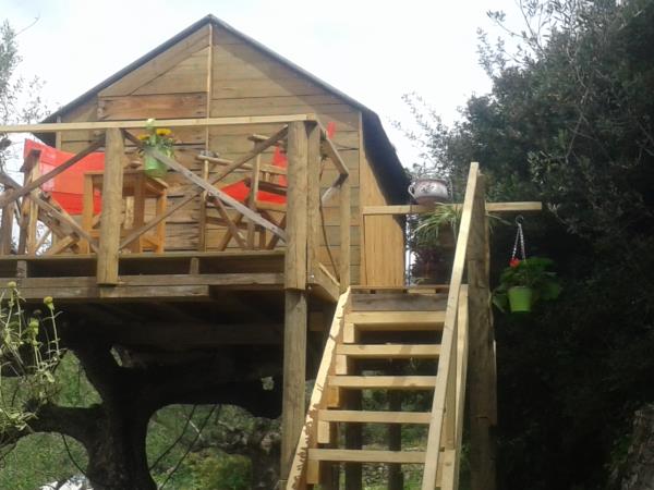 Treehouse accommodation in Greece