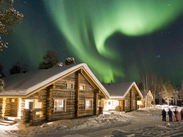 Lapland holiday, husky safari & log cottage