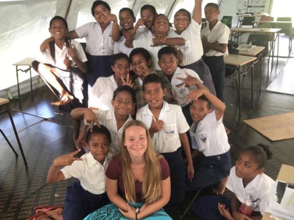 Volunteer teaching in Fiji