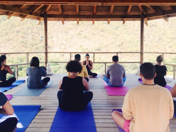 Yoga and surf short break