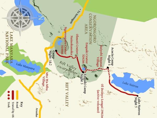 Tanzania trekking holiday, Rift Valley trail