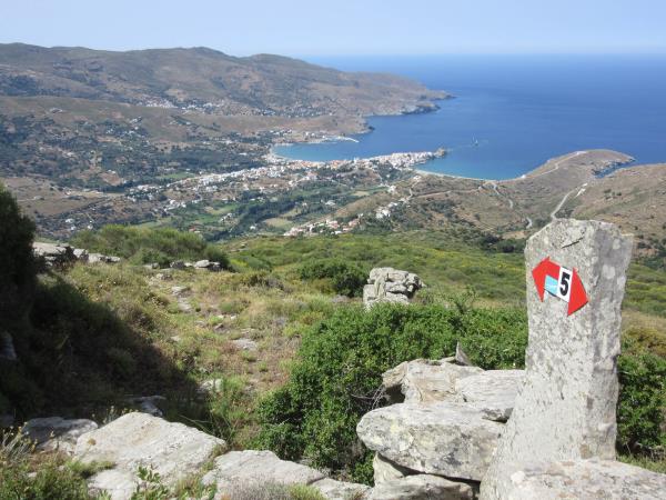 Andros trail walking holiday in Greece