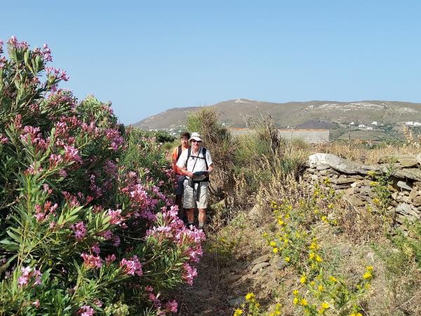 Andros trail walking holiday in Greece
