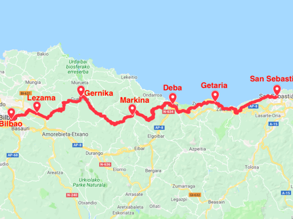 The Northern Way holiday, San Sebastian to Bilbao