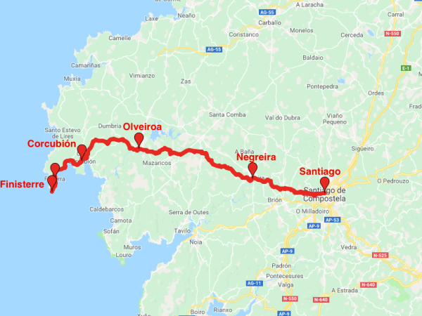 Finisterre Way walking holidays