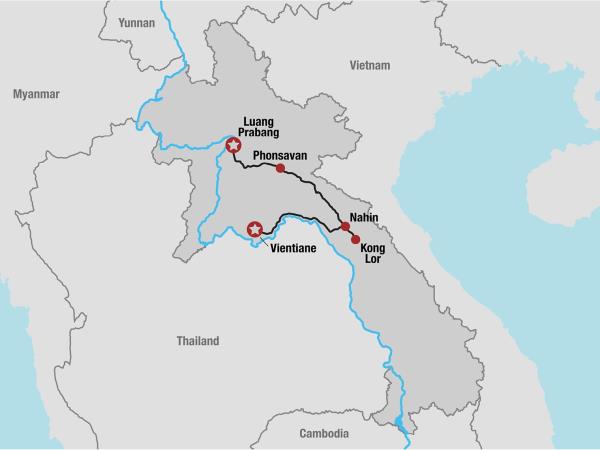 Laos 5 day tour, Luang Prabang to Vientiane