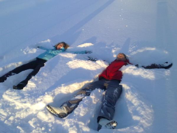 Family winter activity holiday, Finland