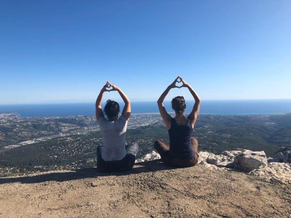 French Riviera holiday, with morning yoga