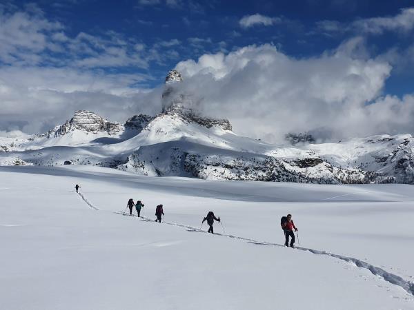 Dolomites snowshoeing holiday in Italy