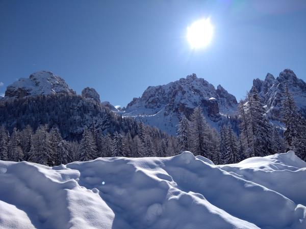 Dolomites snowshoeing holiday in Italy