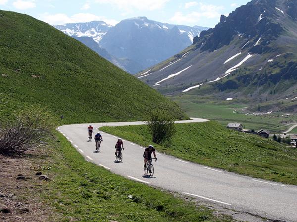 Cycling Tour de France climbs in the South Alps