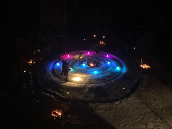 Heart forest retreat in Algonquin Park, Canada