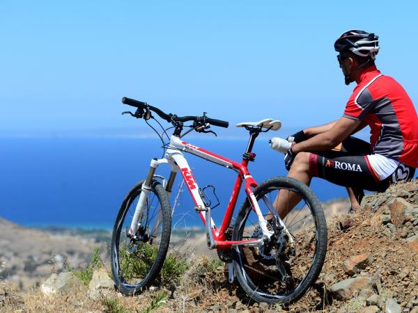 Cycling in the Troodos mountains, Cyprus