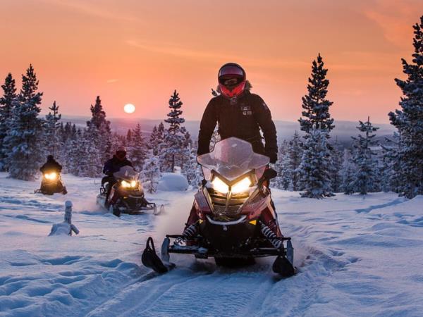 Northern Lights with snow hotel holiday