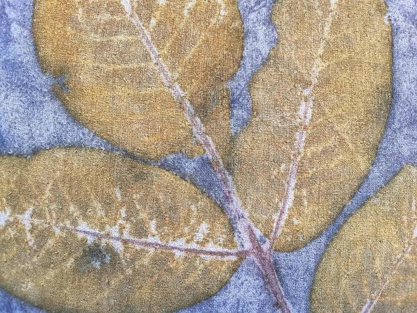 Botanical contact printing on fabric holiday in Greece