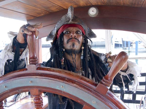 Tall ship sailing pirate festivals in English Channel