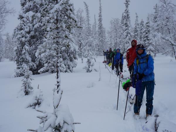 Skiing and winter camping in Finnish Lapland holiday