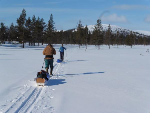 Skiing and winter camping in Finnish Lapland holiday
