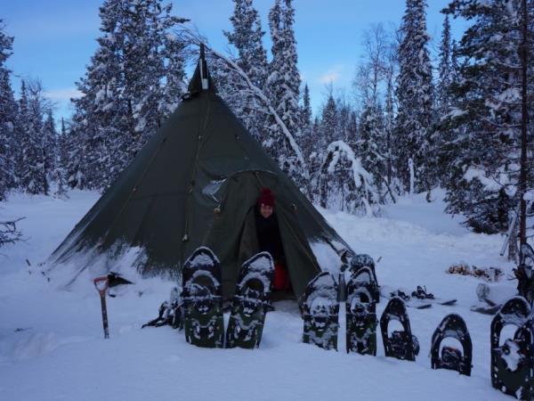 Skiing and winter camping in Finnish Lapland holiday