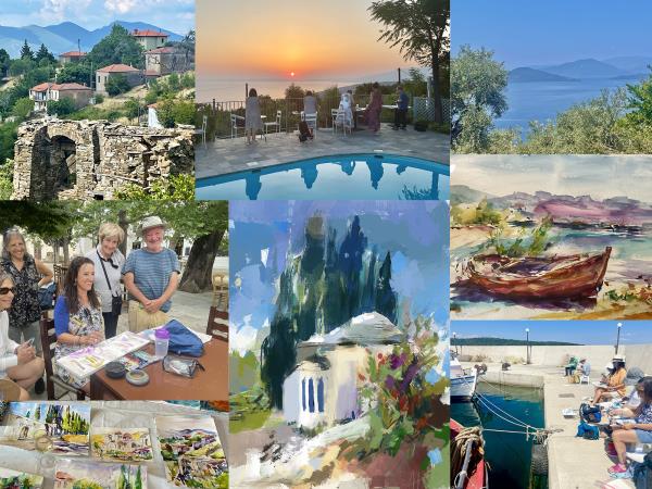 Watercolour painting and walking holiday in Greece